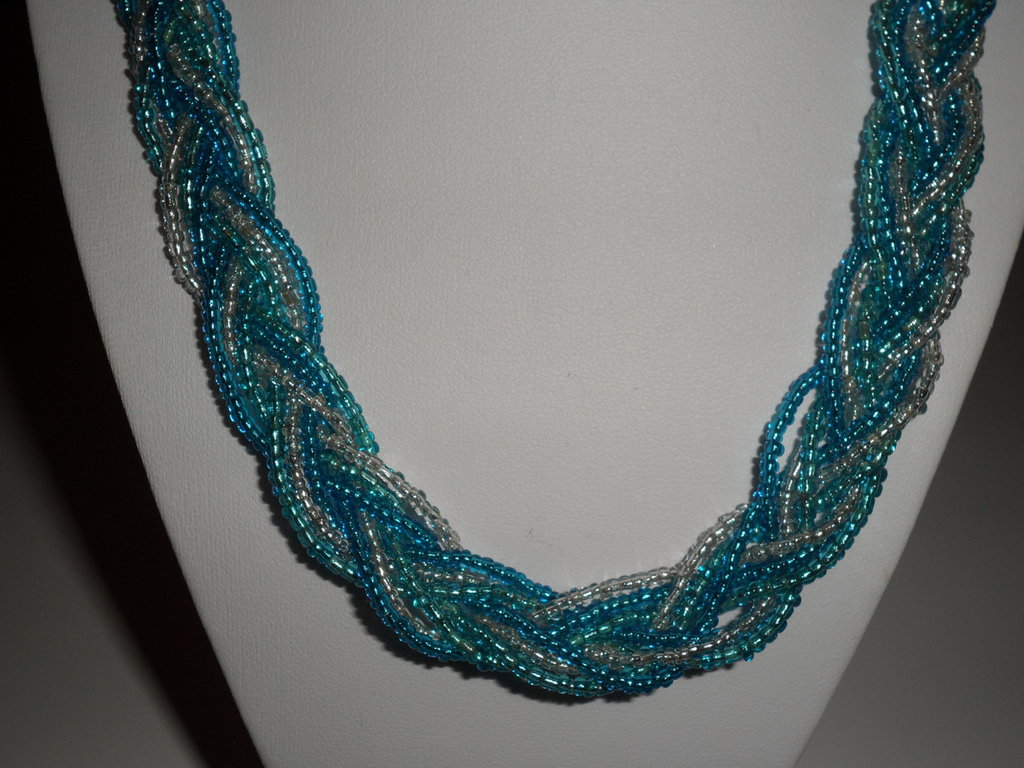 Holibanna Collana Girocollo Boho Con Perline A Seme E Margherite - Gioiello Estivo Hawaiano Per Donne E Ragazze, Colore Blu - 2