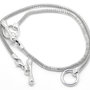 Base Bracciale  Chiusura A T  Argento scuro adatto Perle Foro Largo 20cm