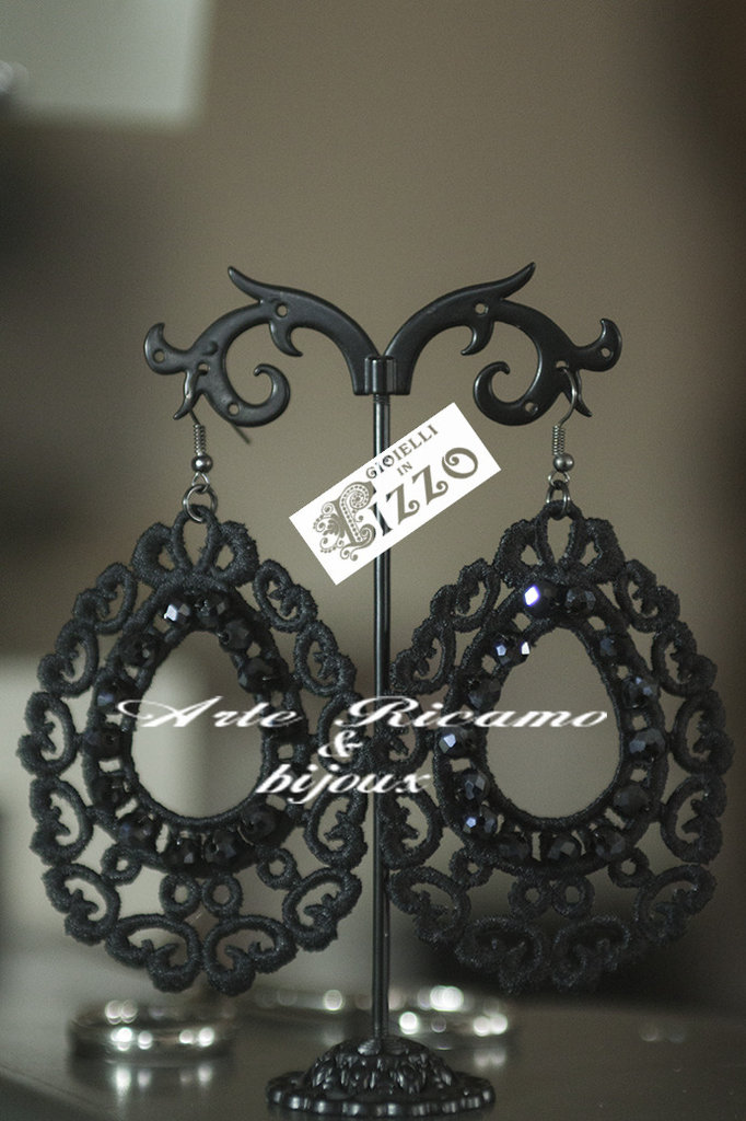 Orecchini Pendenti EVER FAITH, Quadrati Grandi, Con Cristalli, Stile Boemo, 6.6 Cm
