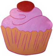 Lavagna magnetica Cupcake - fatta a mano