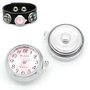 pulsante Bottone a clip orologio rosa  adatto a Bracciale