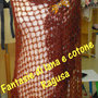 Scialle per donna a punto gelsomino  con spilla gioiello 100% artigianale by Fantasie di lana e cotone - Ragusa