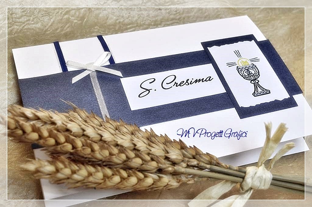 BIGLIETTI SCRAP SANTA CRESIMA - Feste - Biglietti e inviti - di Pro
