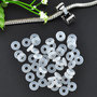 30 gommini fermaperle in Silicone Bianco 6 mm foro 2 mm