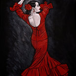 quadro ballerina di flamenco