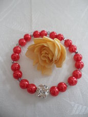 Bracciale Perle Rosse