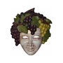 Maschera decorativa di carnevale viso BACCO in ceramica, dipinta a mano 24 cm - Mask Maske