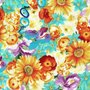 TESSUTI AMERICANI STOFFE COTONE BATIK PATCHWORK QUILTING APPLICAZIONI CUCITO CREATIVO DEBBIE MUMM - FIORI -