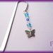 ✿ OFFERTA 3,50€!!! ✿ Segnalibro Farfalla e cristalli blu