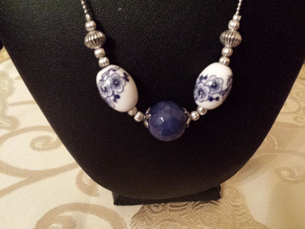 Collana Di Perline Di Lapislazzuli AAA: Pietra Preziosa Blu - Foto 4