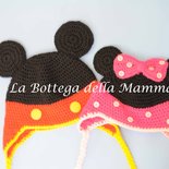 Cappello Da Topolina Per Bambina - Nero Con Orecchie E Fiocco Rosso A Pois