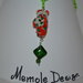 collana verde con kokeshi memole design