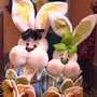  Pasqua "Conigli tra i fiori"