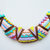 Collana handmade mezzaluna multicolore in fimo e cernit