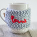 copri tazza - mug fatto a maglia con cuore - speciale San Valentino... BatuffoloHandmade
