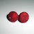 Orecchini a bottoncino in stoffa - Cuori - Pois - Stud Earrings - Button Earrings