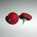 Orecchini a bottoncino in stoffa - Cuori - Pois - Stud Earrings - Button Earrings