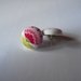 Orecchini a bottoncino in stoffa - Fiori Retrò - Stud Earrings - Button Earrings