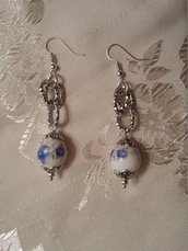 orecchini con perle in ceramica