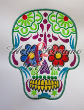 tela ricamata Mexican Skull by Arte Ricamo & bijoux