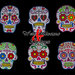 tela ricamata Mexican Skull by Arte Ricamo & bijoux