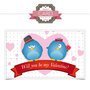 San Valentino Card - Blue Birds