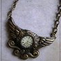 TIME FLIES STEAMPUNK PENDANT-PENDENTE STEAMPUNK VITTORIANO