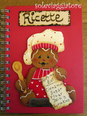 quaderno ricette gingerbeard rosso