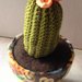 Cactus uncinetto in vaso decoupage