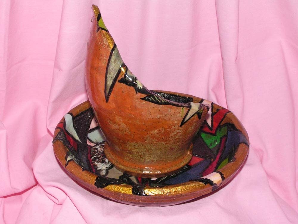 coccio di terracotta in patchwork Per la casa e per te Decorare