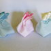 Set di 5 sacchetti per confetti in cotone e satin: le bomboniere per il battesimo, la comunione, la cresima elegante e semplice
