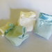 Set di 5 sacchetti per confetti in cotone e satin: le bomboniere per il battesimo, la comunione, la cresima elegante e semplice