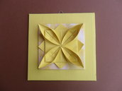 Quadretto con fiore origami