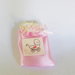 Set di 10 bomboniere in satin rosa o celeste con cornice: il sacchetto portaconfetti per il vostro bambino