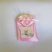 Set di 10 bomboniere in satin rosa o celeste con cornice: il sacchetto portaconfetti per il vostro bambino
