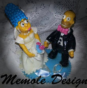 cake topper matrimonio Omer e Marge