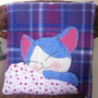 cuscino quillow "miao, tanta nanna"- un cuscino con dentro un plaid 