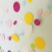 (3m) Festoni di cerchi di carta colorata  per compleanni, battesimo, tutte le feste
