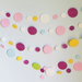 (3m) Festoni di cerchi di carta colorata  per compleanni, battesimo, tutte le feste