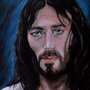 capoletto moderno Gesù di nazaret acrilico su tela dipinto a mano 