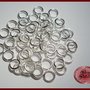 30x anellini silver plated 8 mm. diam. 1,5 mm. spessore