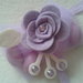 Portaconfetti-segnaposto rose di feltro lilla