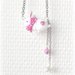 Collier lapin rose
