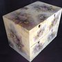 Cassettiera in legno decoupage 