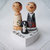 Sposini torta nuziale top cake topper in base figurine statuette