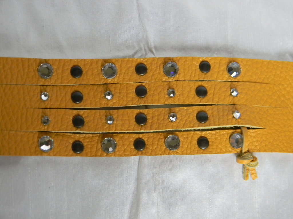 Bracciale Uomo In Vera Pelle Italiana - Regolabile, Chiusura Ottone, Conciato Al Vegetale - Foto 7