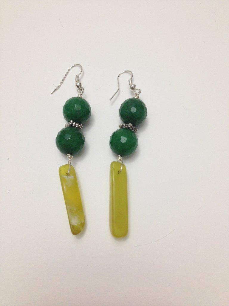 Orecchini Vintage In Giada, Orecchini Pendenti Vintage In Giada - Foto 5