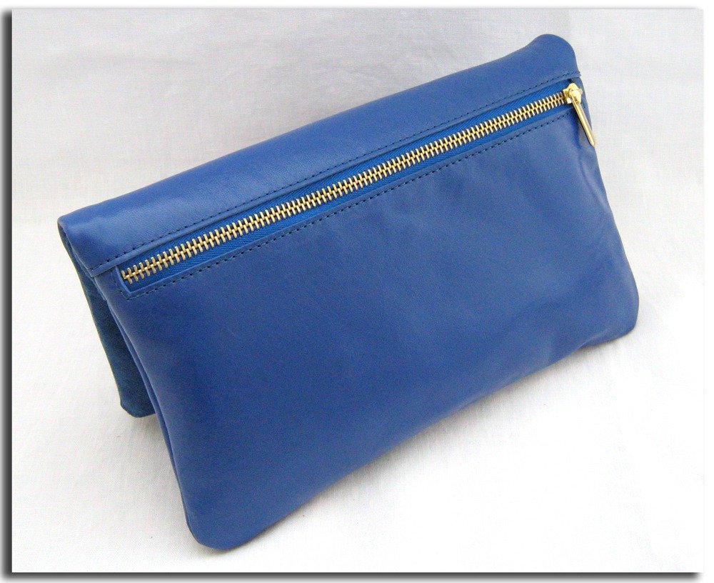 Borsetta blu da donna in vera pelle - Donna - Borse - di Natalie | su