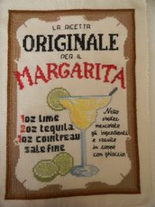 Quadro punto croce cocktail margarita