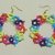 Orecchini pendenti multicolore, fatti a mano a chiacchierino